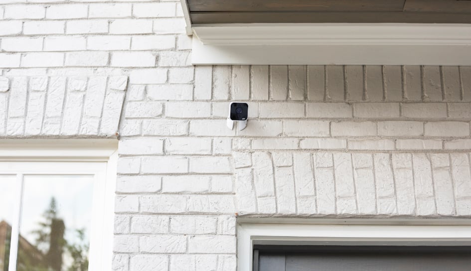 ADT outdoor camera on a Newburgh home